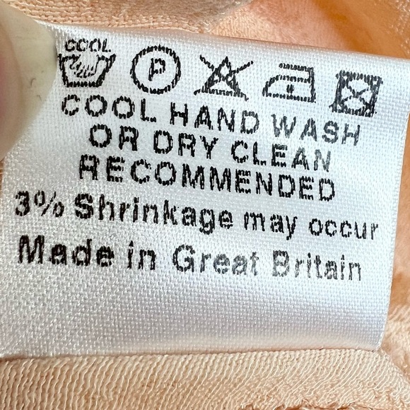 House of Foxy vtg inspired 40s peach kitty bow tie neck long sleeve blouse UK 10 - Picture 12 of 12